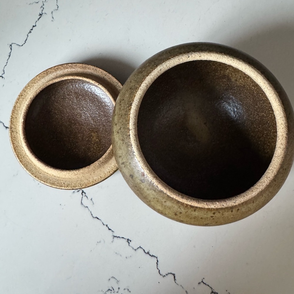Rustic Landscape Ceramic Lidded Art Piece - Picture 2 of 6